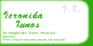 veronika kunos business card